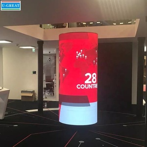 Fabrika özelleştirilmiş düzensiz şekil P2 2mm esnek led modülü için silindir led ekran süper market - Product Image 2