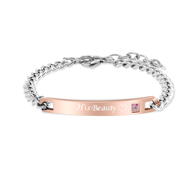 Plata - Oro Rosa Estilo de amor para mujer