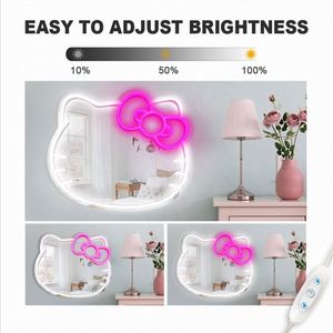 Bán buôn hiện đại đơn giản lớn lớn tường phòng tắm trang trí nội thất Vanity trang điểm thông minh LED <span class=keywords><strong>Hello</strong></span> <span class=keywords><strong>Kitty</strong></span> gương Miroir spiegel espejo - Product Image 6