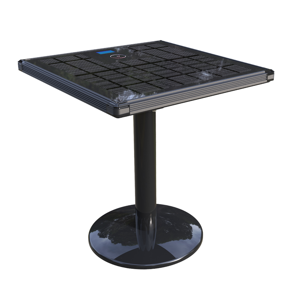 Solar table leisure Coffee Table with Wireless Charging Bluetooth Speaker for Music Playing villa garden