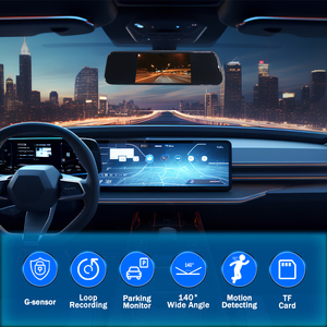Phía sau xem gương Dash Cam phía trước và phía sau 1080P sao lưu máy ảnh 5.5 inch màn hình cảm ứng vòng lặp ghi âm, G-cảm biến với miễn phí 32GB thẻ - Product Image 2