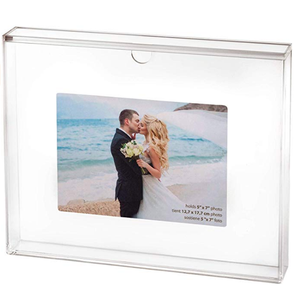 Akrilik birlik kum töreni fotoğraf çerçevesi lucite kum gölge kutusu resim tutucu ile düğün için - Product Image 3
