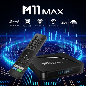 WF Factory Original Design M11 MAX Quad Core ARM <strong>Cortex</strong> A55 <strong>Amlogic</strong> S905X5M 4k HDR10 Player AI Smart <strong>Android</strong> Tv Set Top Box - Product Image 3