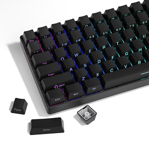 ชุดปุ่มกด PBT ด้านพิมพ์ลายด้านข้างกุญแจยิงสองชั้นทะลุผ่านที่กำหนดเอง keycaps สีดำโปรไฟล์ OEM กุญแจ136 - Product Image 1
