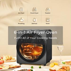 14L Stainless Steel Air Fryer Oven Digital Control Panel with <strong>LCD</strong> <strong>Display</strong> Steaming <strong>Function</strong> for Household Electric Air Fryer - Product Image 6