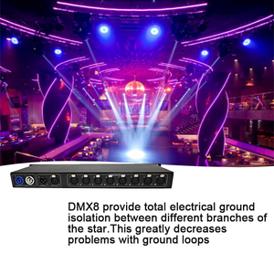 DMX 8CH сплиттер сценического освещения консоли DMX усилитель контроллер XLR вход и выход сценическое оборудование - Product Image 5