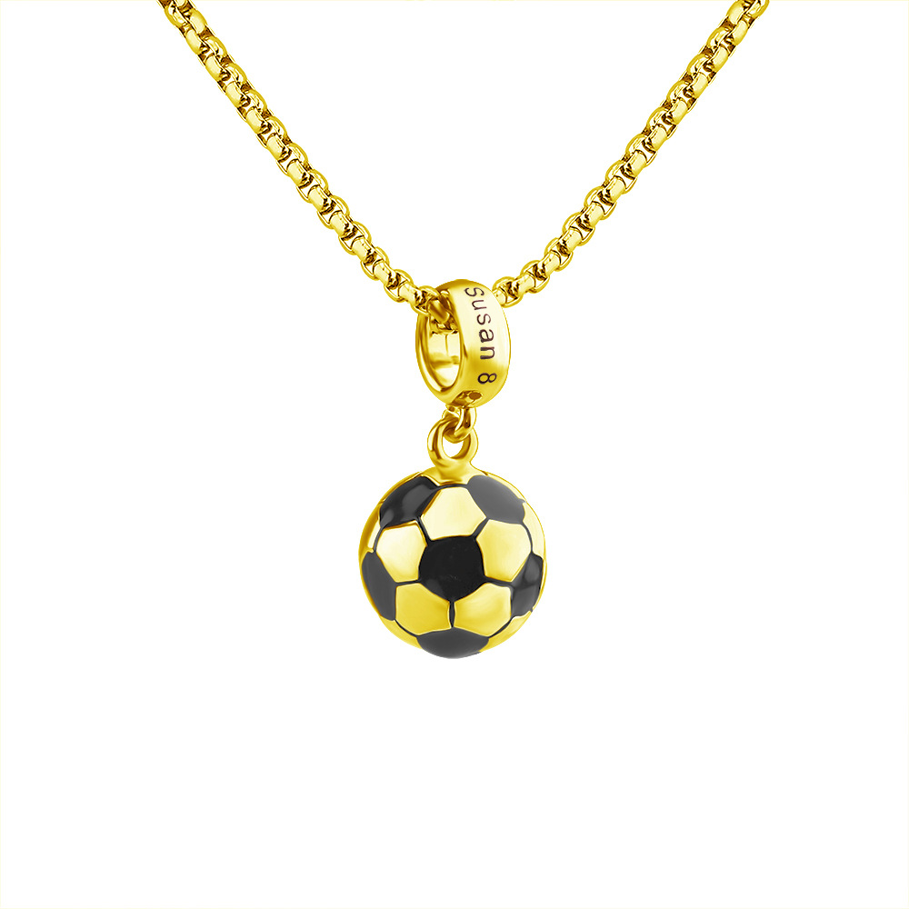 Collana scritta calcio d'oro