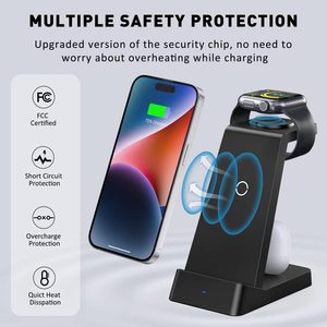 3 in 1 şarj istasyonu Apple ürünleri için iPhone kablosuz şarj için hızlı şarj birden fazla cihaz şarj standı standı AirPod - Product Image 4