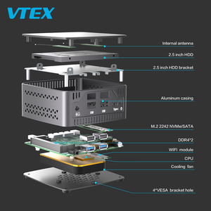 VTEX fabrika doğrudan ucuz Metal kişiselleştirilmiş kutu adet dp portu ile mini bilgisayar üreticisi mini kutu pc - Product Image 3