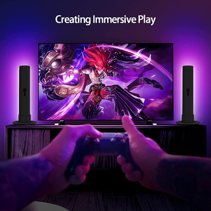 2 adet akış ışık çubuğu BT APP kontrolü akıllı LED ışıklı çubuklar akıllı ortam ışığı eğlence için PC TV odası dekorasyon - Product Image 3