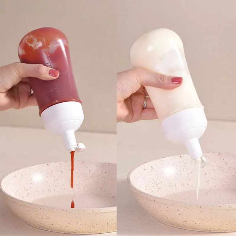 2024 nuova bottiglia di salsa spremuta in bilancia da cucina per insalata Ketchup condimento per spremere bottiglia di salsa sigillata bottiglia di salsa