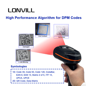LONVILLイーサネット有線データマトリックスハンドヘルドコードリーダーUSB工業用バーコードスキャニングガン - Product Image 3
