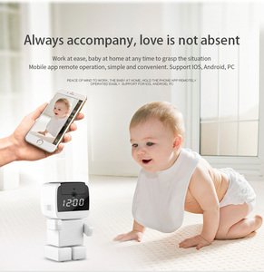 นาฬิกาแสดงผล360องศาการเชื่อมต่อ WiFi HD 1080P หุ่นยนต์กล้องควบคุมระยะไกล - Product Image 3