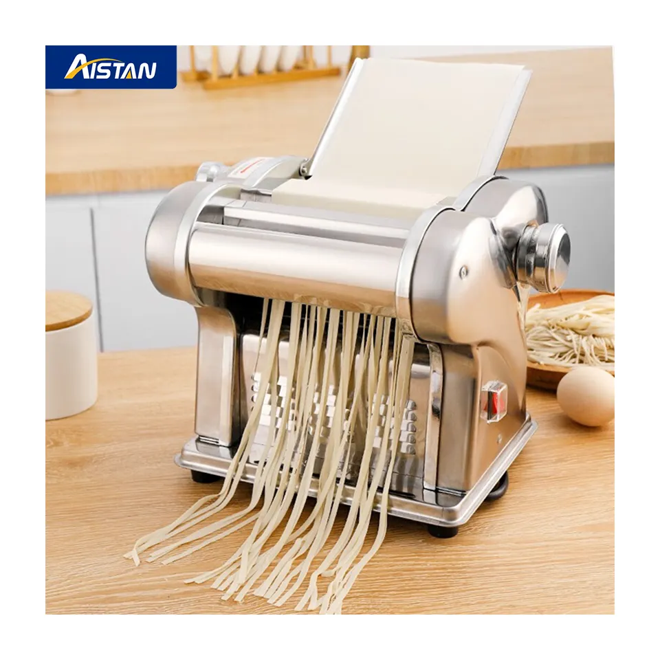Electric Family Pasta Maker Machine Noodle Maker Pasta Dough Spaghetti Roller Pressing Machine Stainless Steel 135W for Home Use