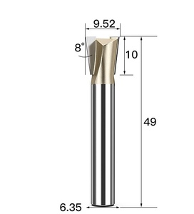 Slotting <strong>Cutter</strong> Tenon <strong>Cutter</strong> with 12mm and 1/2&quot; Round Shank Dovetail Router Bits Which Easily Make Closet Delividers - Product Image 6
