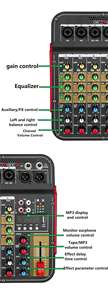 Gooermi M600 profesional de 4 vías analógico digital mini mezclador de reverberación portátil ordenador de casa mini mezclador DSP SISTEMA DE DJ