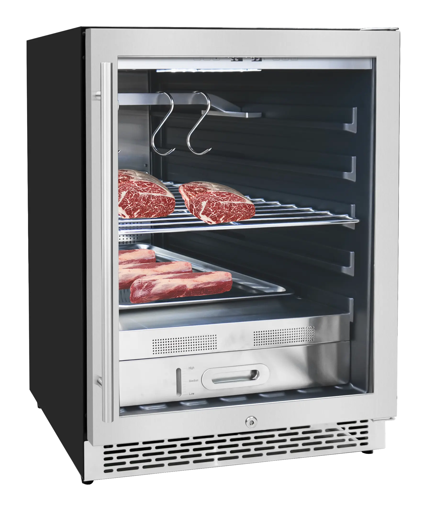 वृद्ध बीफ एजर मशीन मांस इलाज कैबिनेट स्टेक उम्र फ्रिज के लिए फ्रिज ड्राई एजिंग रेफ्रिजरेटर