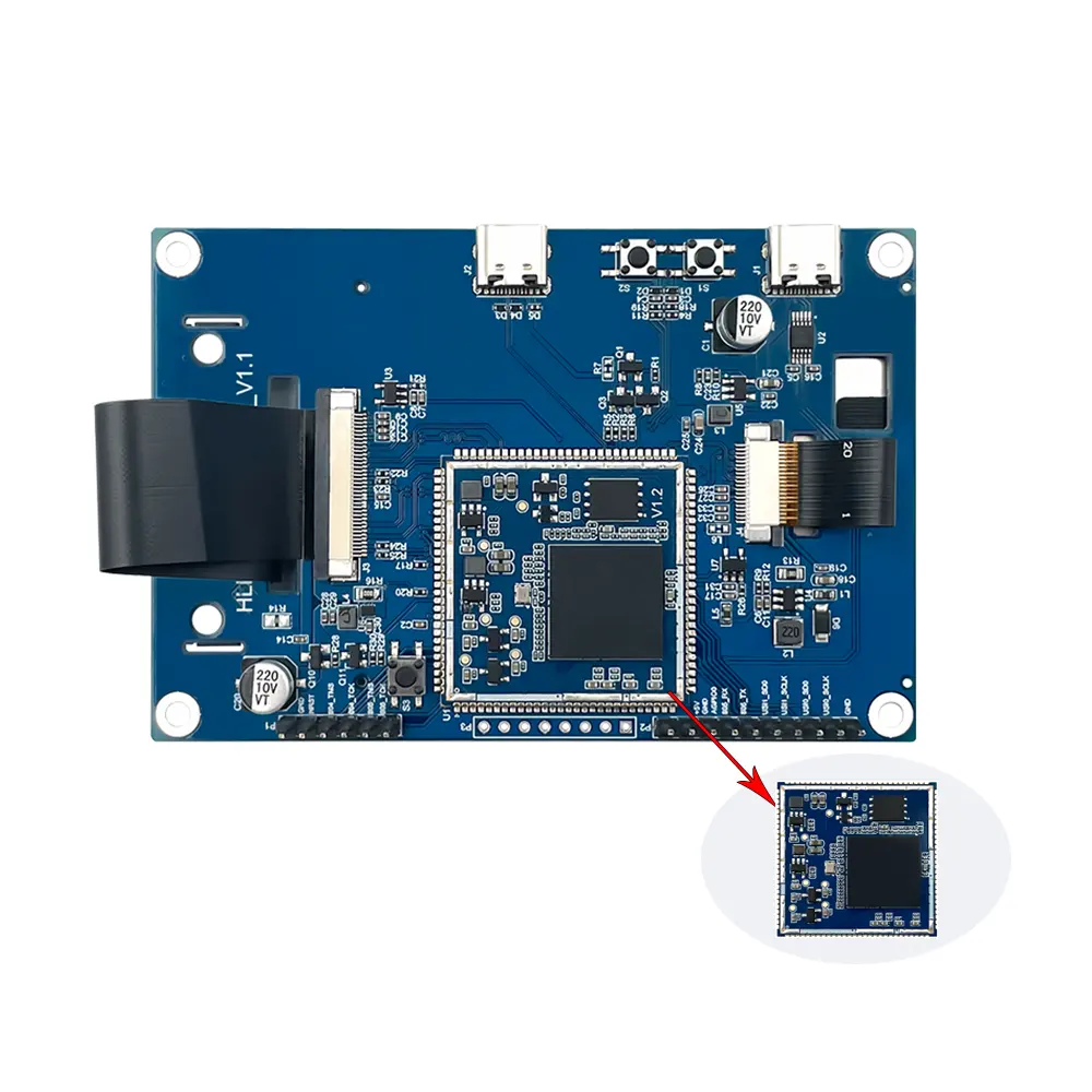 Fabrikant Verkoop HLK-TX510 Ai Gezichtsherkenning Tx510 Module 3d Binoculaire Camera Live Detectie Ttl Seriële Communicatie