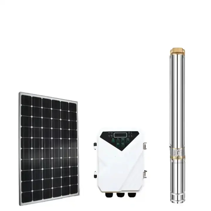 Pompe à eau solaire d'appoint d'irrigation 48v dc avec système de panneaux solaires pompe de puits solaire pompe solaire avec kit de panneau solaire