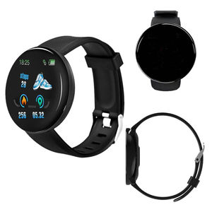 D18 akıllı saat reloj akıllı su geçirmez nabız monitörü erkek kadın Smartwatch yuvarlak spor dijital saatler D18s