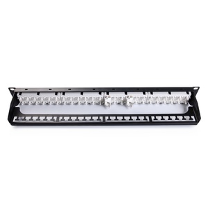 19 polegadas Keystone Jack Descarregado 24 Port Poe Din Rail <span class=keywords><strong>Patch</strong></span> <span class=keywords><strong>Panel</strong></span> com Cable Manager