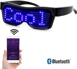2024 USB wiederaufladbare Led-Brille magische Brille <span class=keywords><strong>Flash</strong></span> wiederaufladbare leuchtende LED-Lichtsbrille für Weihnachtsgeschenke led ao novo