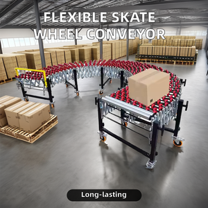 Línea transportadora flexible de ruedas de patín de descarga de paquetes de almacén logístico fácil de mover - Product Image 2