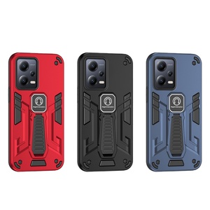Phone Pouch Case for Tecno Camon 20/30/15/20 Pro/Spark 4/9T/7/10 Combo TPU+PC Shockproof Lens Protection Portable Bracket <strong>Cover</strong> - Product Image 1