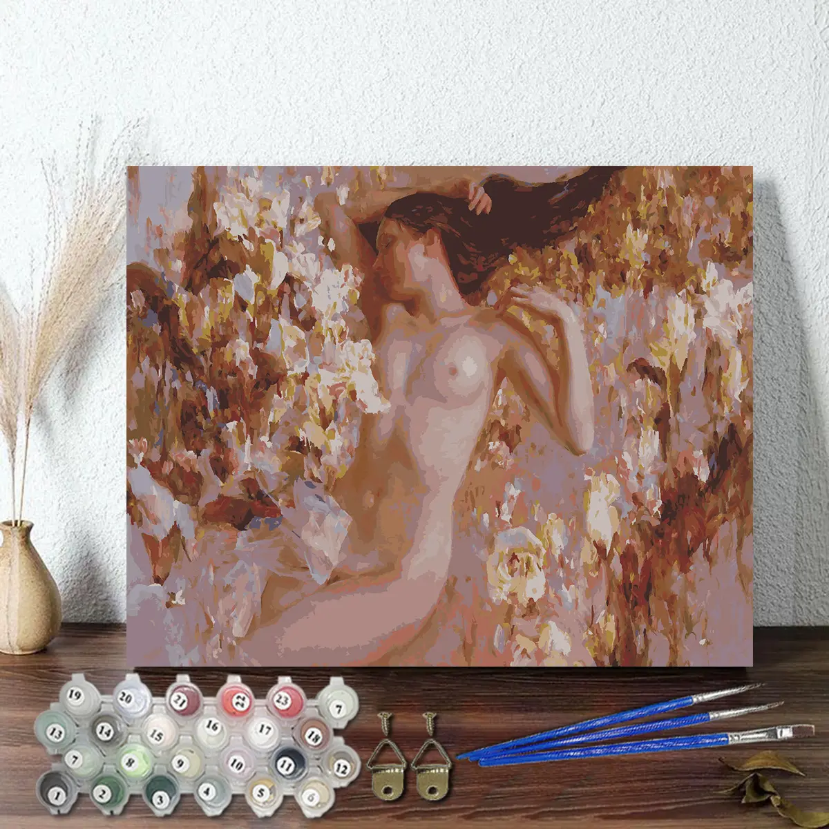 Figura de mulher nua para adultos pintura em tela por números decoração de parede artesanal DIY pintura por números