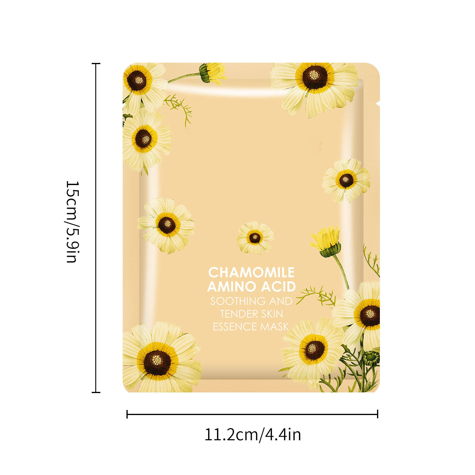 มาส์กหน้าแผ่นเอสเซนส์บำรุงผิวหน้า คาโมมายล์ อะมิโน แอซิด