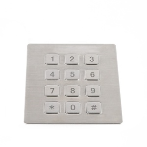 Montaje en Panel numérico retroiluminado de Metal con 12 iluminado las llaves para el sistema de Control de acceso - Product Image 1