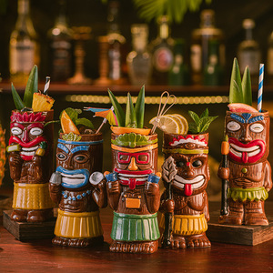 Collectible Tiki Style Tiki Creative Ceramic Beer Mug <strong>Cup</strong> - Product Image 3