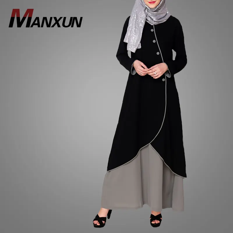 Harga Grosir Mode Desain Kasual Pakaian Pendek Atasan Kaftan Modern Muslimah Mode Glamor Baju Kurung