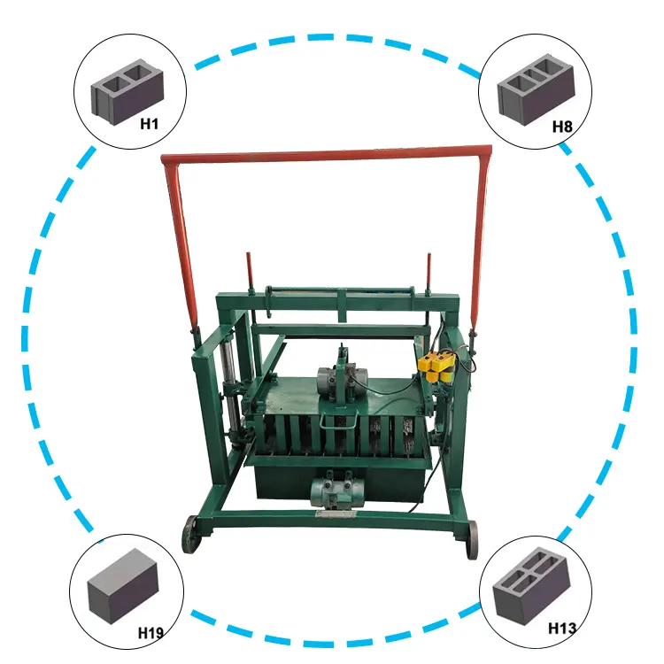 Venta caliente Máquinas de ladrillos de construcción Máquina de fabricación de bloques de hormigón Prensa manual Máquina de fabricación de ladrillos pequeños