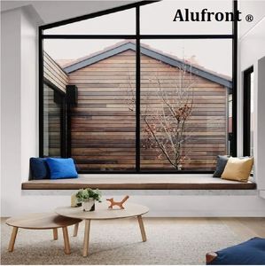 Modernes, fantastisches, schlankes, schmales, gerahmtes, festes Glasfenster aus Aluminium für die Insekten bekämpfung in der Villa - Product Image 2