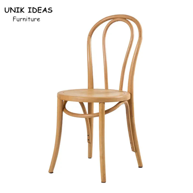 Indoor Outdoor Furniture Restaurant Wooden Stackable Dining Chair Bent Leisure Thonet Chair