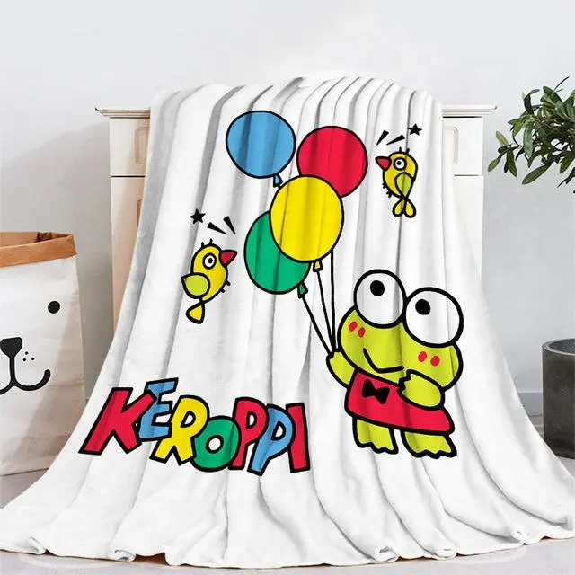 Schlussverkauf flanelldecken Bett Fleece Sofa Plattiert Kawaii Cartoon Keroppi Bad Badtz Maru Klimaanlage-Dekke