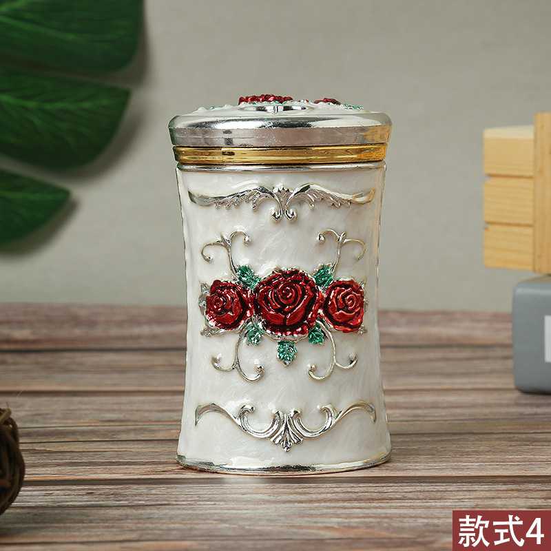 silver-edged red rose-ivory white