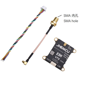JHEMCU 2.5W 5.8G VTX 40CH可调FPV发射器，用于遥控飞机远程内置麦克风散热器2-6S塑料 - Product Image 3