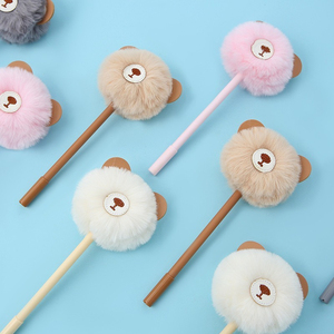 New 3D bút phim hoạt hình hình dạng nhân vật dễ thương trẻ em bán buôn sang trọng trung tính Ballpoint sang trọng gấu viết gel bút - Product Image 2