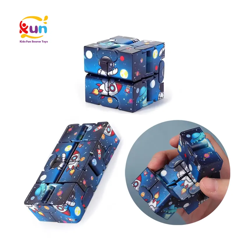 Cube d'infini de gadget unique de poche mignon Fidget Toy Soulagement du stress Fidgeting Game Magic Cube pour enfants et adultes