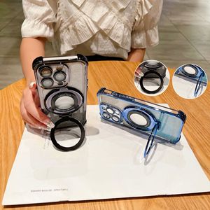 高级Bling勾配磁気電話ケースIphone16E 15 14 Pro Maxトランスペアレントスタンド付き4コーナー耐衝撃性ハードカバー - Product Image 6