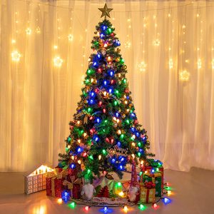Guirnalda de luces <span class=keywords><strong>LED</strong></span> de fresa, decoración de árbol de jardín IP44, plástico para exteriores, C6, 8 funciones, 5M, 50 <span class=keywords><strong>LED</strong></span> - Product Image 4