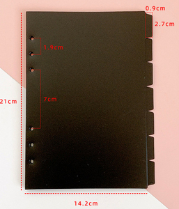 Plantilla divisora de 5 pestañas al por mayor, carpeta personalizada A5 con 6 hojas de plástico, divisores Índice de pestañas de PVC para portátil - Product Image 4
