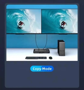 Monitor dual HD MI-Compatible KVM Switch 2x2 USB3.0 2 en 2 salidas 4K 60Hz 2x2 Pantalla mixta 2 monitores 2 Computadora para PC portátil - Product Image 5