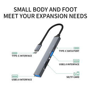 5 IN 1 tipo C mozzo ADS-806c con SD TF Card Reader Dock Station per Computer Notebook telefono portatile Multi adattatore 5 porta USB C Hub - Product Image 6