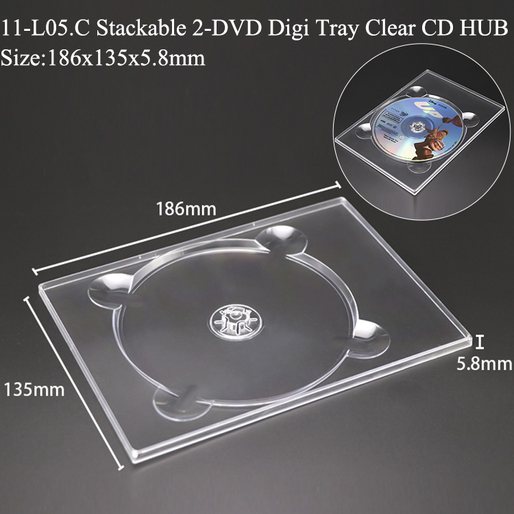 Plateau Digi empilable pour 2 DVD L05