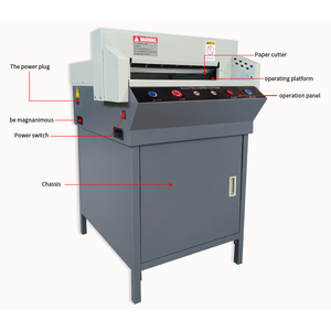 A3 450v + elektrikli giyotin kağıt kesici kağıt kesme makinesi 450 elektrik kağıt kesici makinesi - Product Image 4