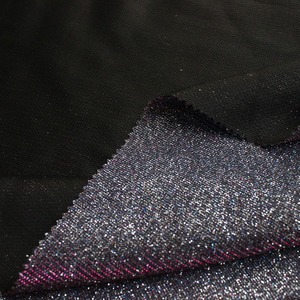 2025 thời trang mới Sparkle dệt kim Polyester kim loại Phantom ray Stretch lurex long lanh lưới vải cho quần áo - Product Image 2