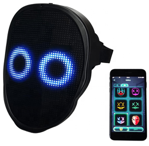 หน้ากากฮาโลวีน LED ดิจิทัลเรืองแสงควบคุมได้พร้อมแอปชุดคอสเพลย์ - Product Image 1
